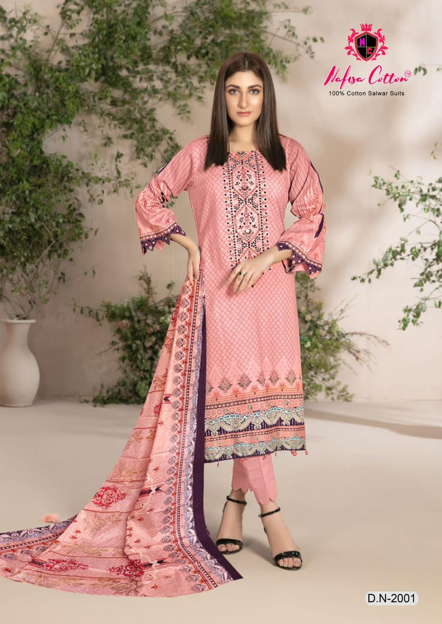 Nafisa Cotton mahera karachi suits vol 2 low range pakistani suits wholesaler - jilaniwholesalesuit