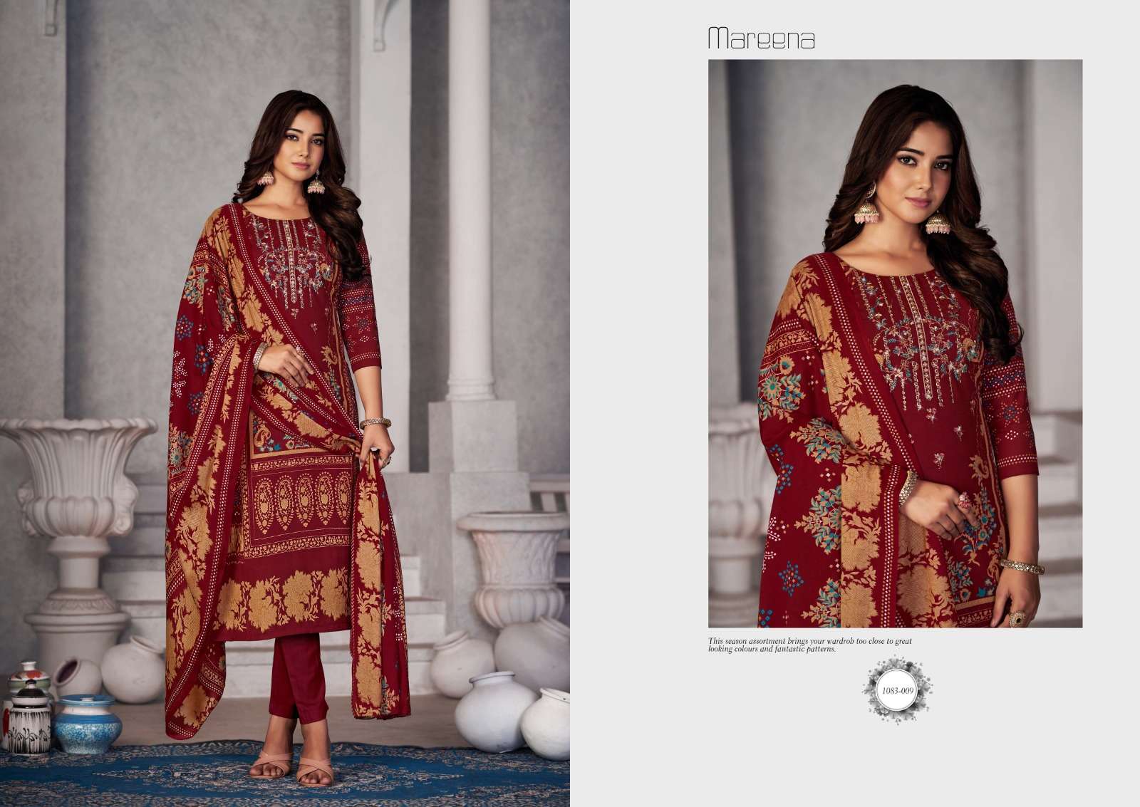 Romani Mareena Vol 17 Soft Cotton With Embroidery Work Salwar Suit At Wholesale Price - jilaniwholesalesuit