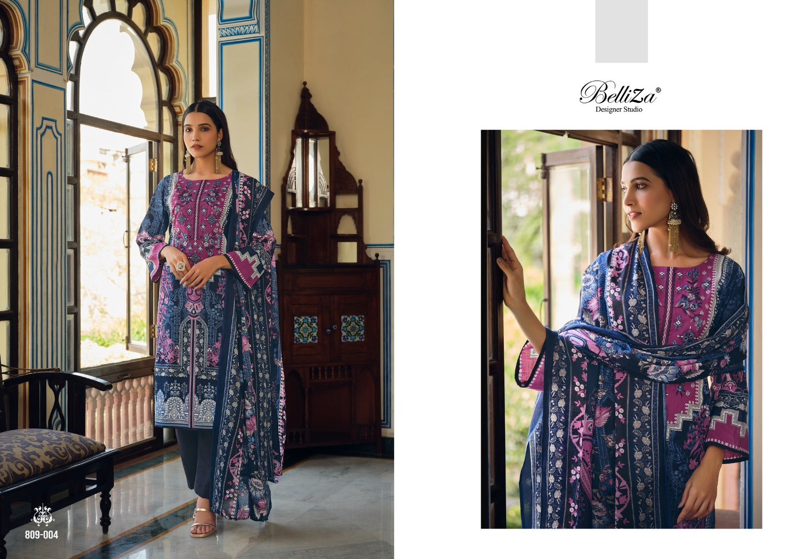 Belliza Designer Studio Naira Vol 15 Cotton With Embroidery work Salwar Kameez Latest Catalouge - jilaniwholesalesuit
