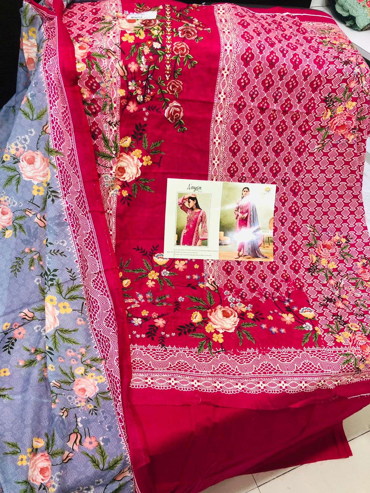 Rashi Prints Nysa Vol 22 Cotton Print With Embroidery Work Dress Material At Wholesale Price - jilaniwholesalesuit