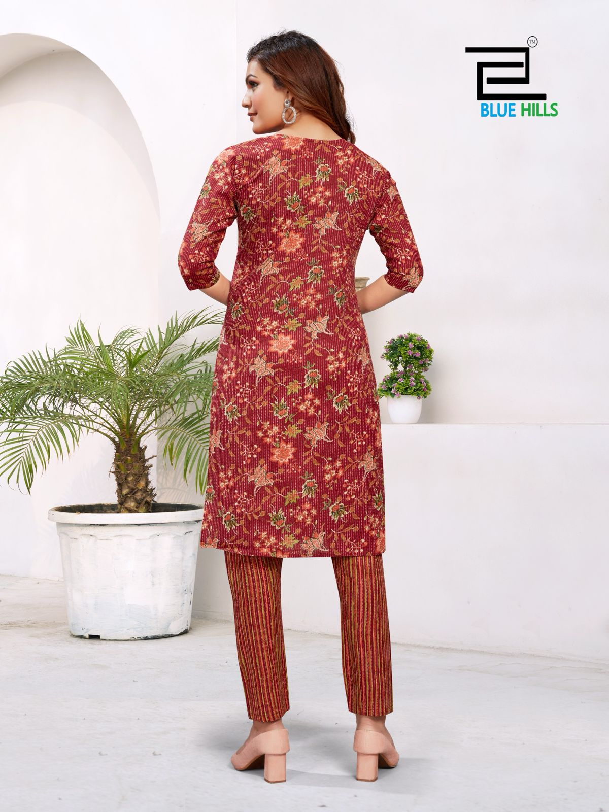 Blue Hills Sameera cotton cambric 60*60 readymade kurti with pant collection - jilaniwholesalesuit