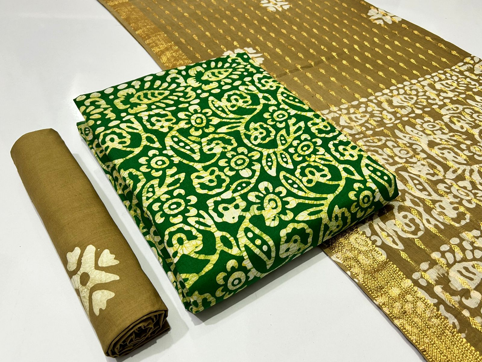 Ganpati Batik Vol-5 Wholesale Bandhani Print Cotton Dress Material -  textiledeal.in